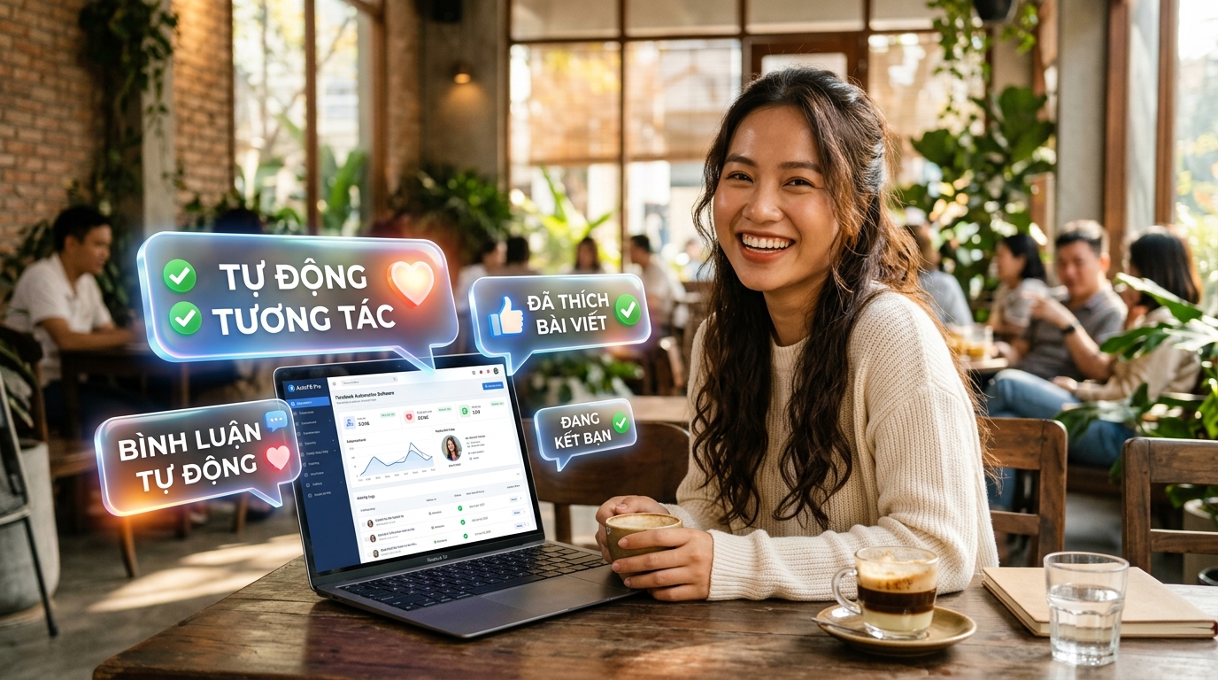 Tự động nuôi nick và kéo tương tác 24/7 phần mềm MKT Care
