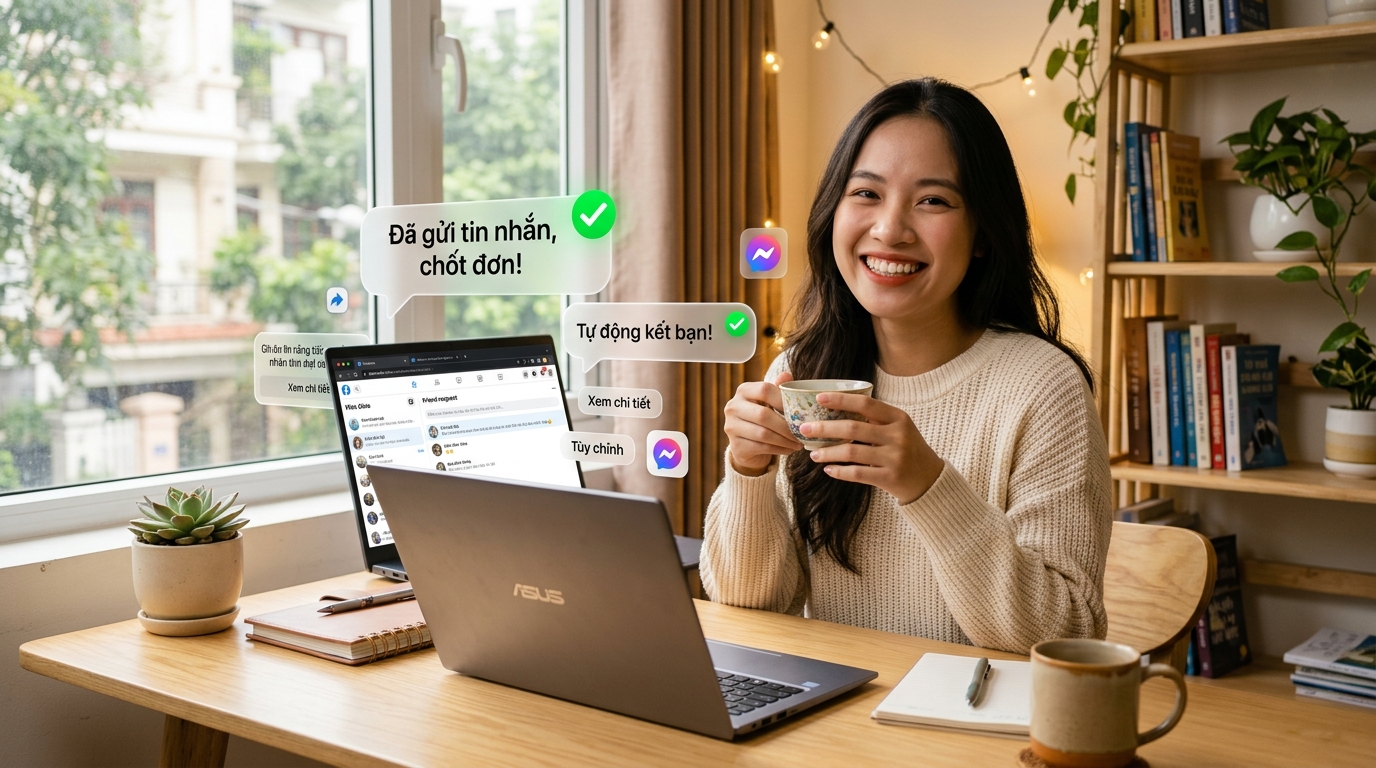 Gửi tin nhắn và kết bạn tự động chốt đơn phần mềm MKT Care