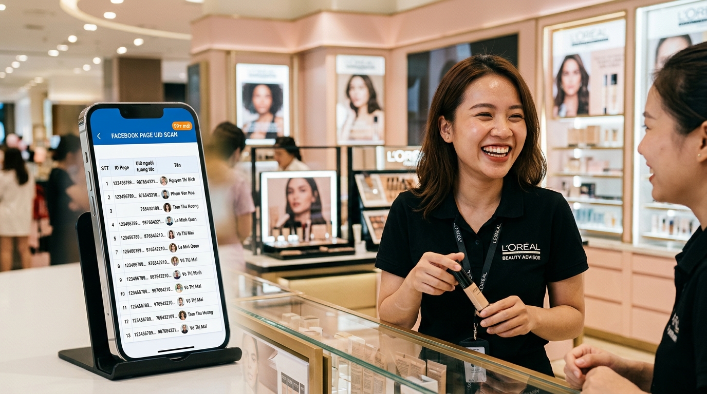 Kết quả quét UID Fanpage Reels - Mỹ phẩm thời trang