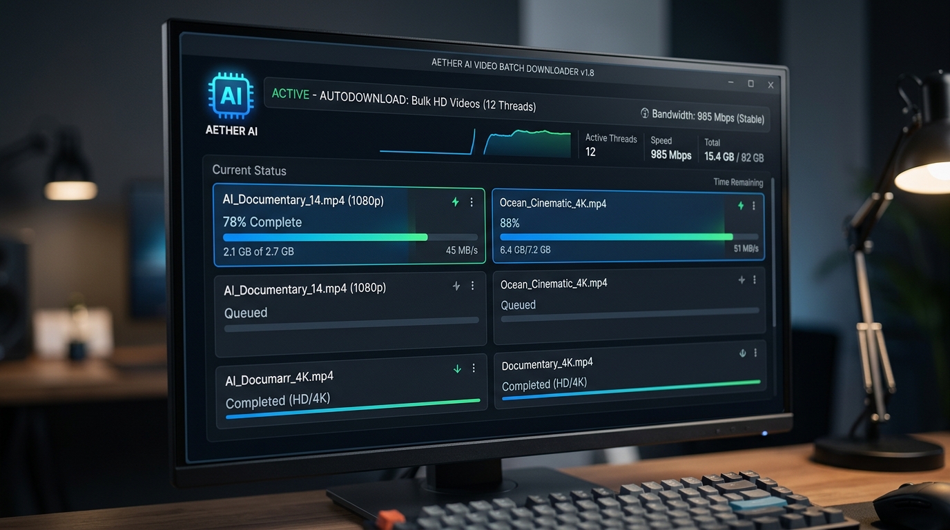 AI Agent tự động tải video hàng loạt