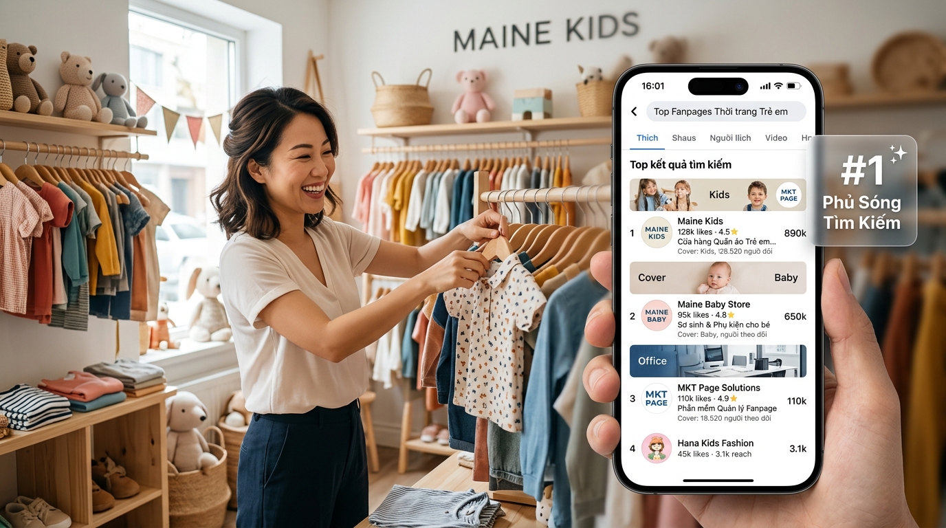 Phủ sóng thương hiệu tối đa kết quả phần mềm MKT Page