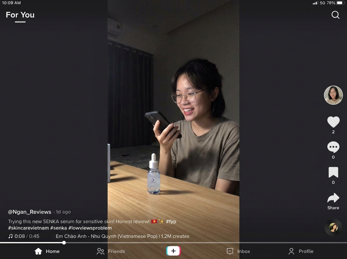 Video TikTok ít view