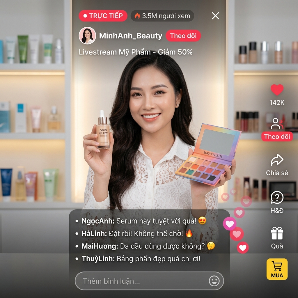 TikTok Livestream Tăng tương tác UI
