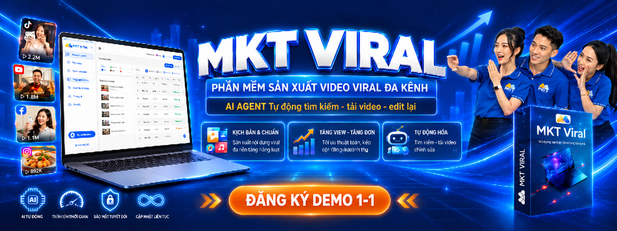 MKT Viral - Phần Mềm Tải & Edit Video Tự Động Đa Nền Tảng