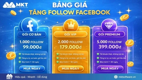 Bảng giá tăng follow Facebook mới nhất [Cập nhật 2026]