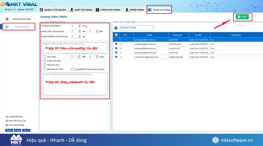 Hướng dẫn chi tiết auto comment với MKT AI Viral