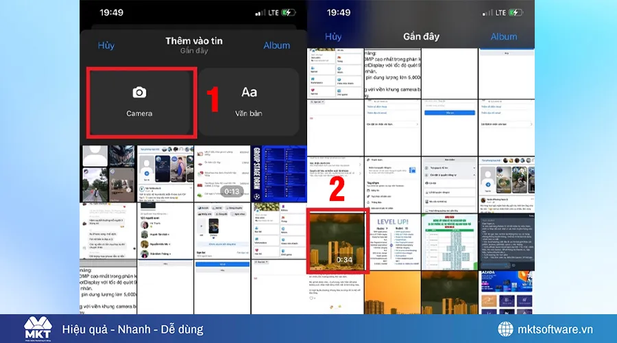 Cách đăng story dài trên Facebook thiết bị IOS 2