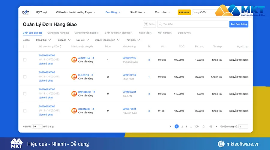 Phần mềm hỗ trợ bán hàng Facebook miễn phí - Chốt đơn nhanh (CDN)