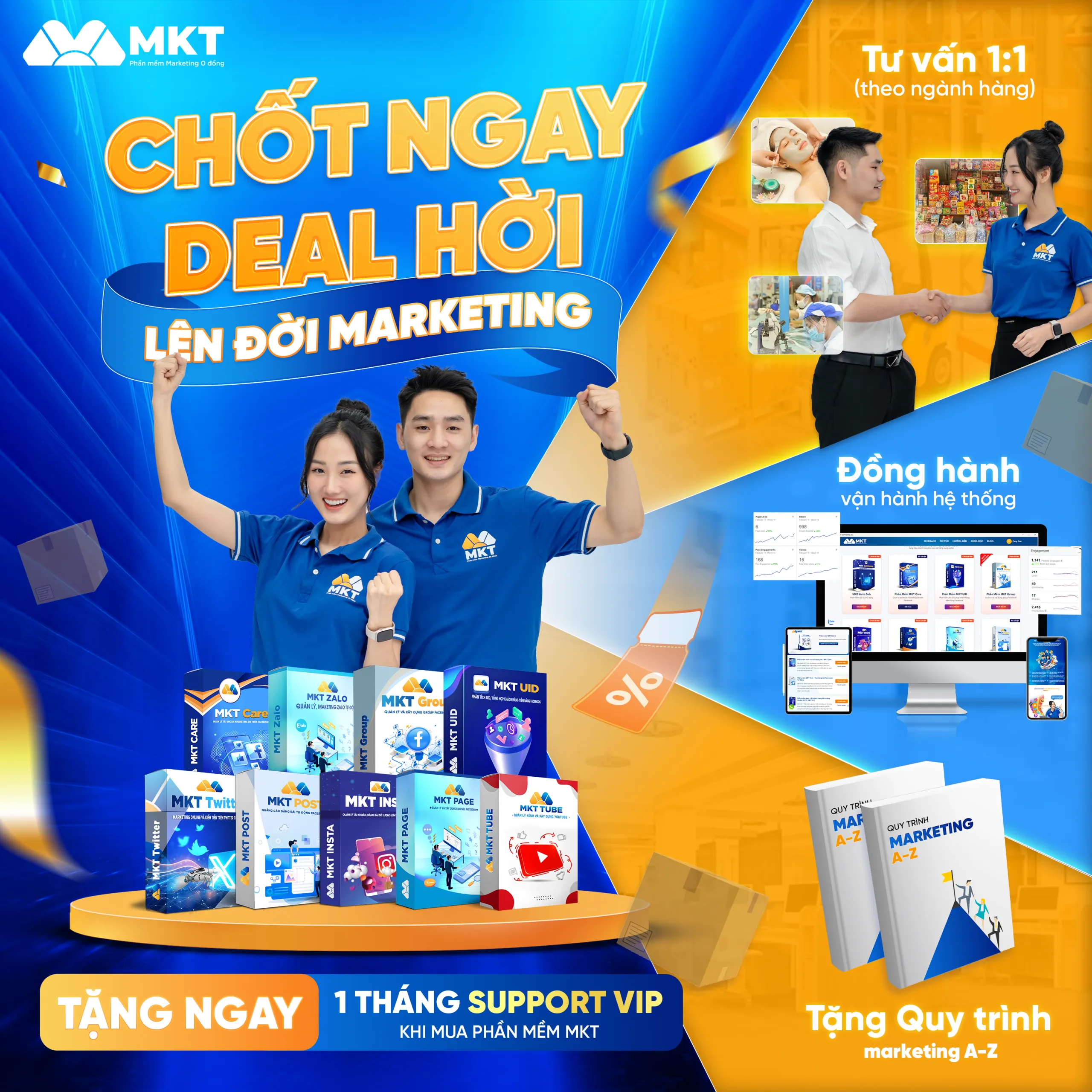 Tặng 01 tháng support VIP khi mua sản phẩm tháng 8