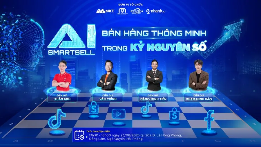 AI SMARTSELL 2025 – Sự kiện ứng dụng AI toàn diện cho bán hàng thông minh, bứt phá doanh thu trong kỷ nguyên số