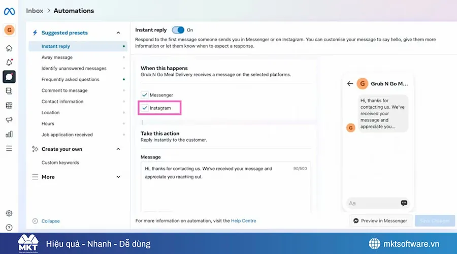 Cách Thiết Lập Trả Lời Tức Thì trên Instagram 3