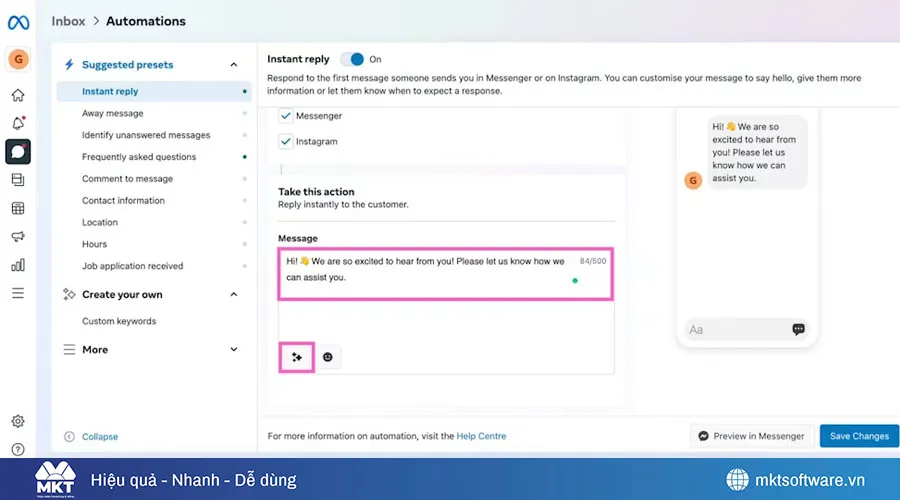 Cách Thiết Lập Trả Lời Tức Thì trên Instagram 4