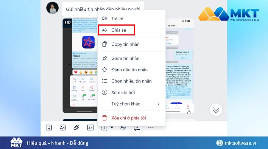 Gửi 1 tin nhắn Zalo tới nhiều người bằng máy tính B1