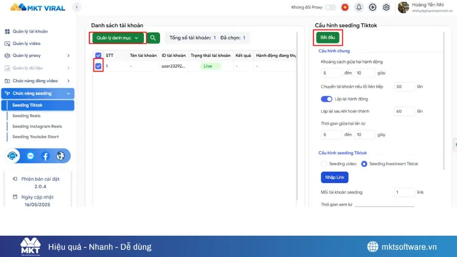 Hướng dẫn dùng phần mềm seeding TikTok tăng tương tác, không lo spam
