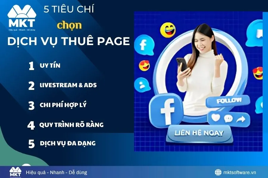 Nên áp dụng tiêu chí lựa chọn dịch vụ cho thuê Fanpage uy tín, chất lượng