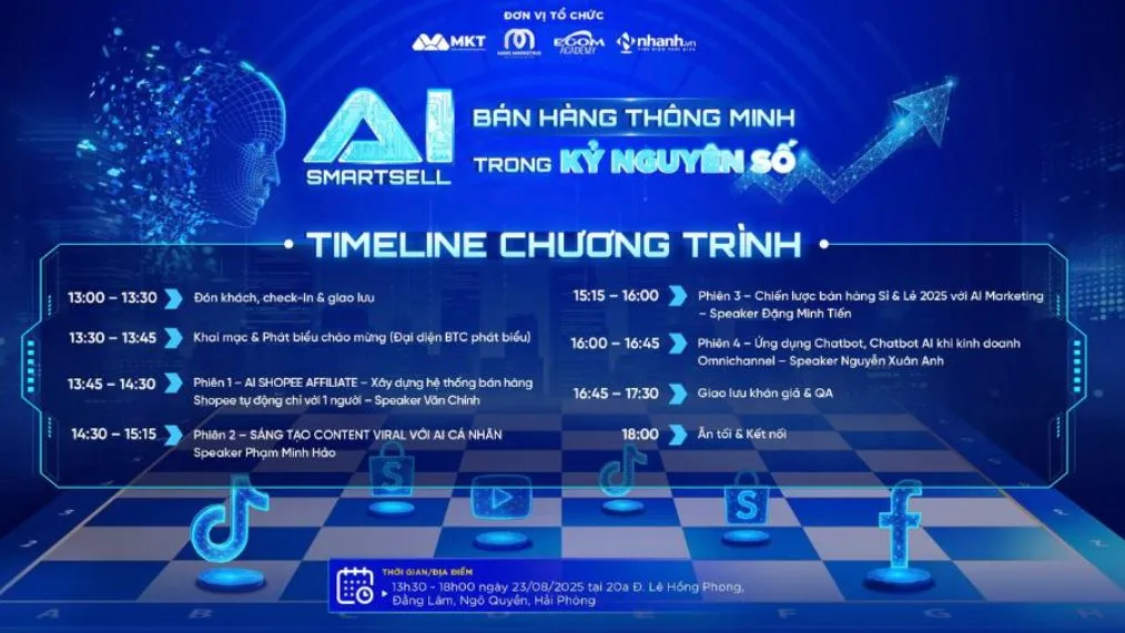 Sự kiện AI SMARTSELL: Bán hàng thông minh trong kỷ nguyên số, tạo lợi thế cạnh tranh bền vững