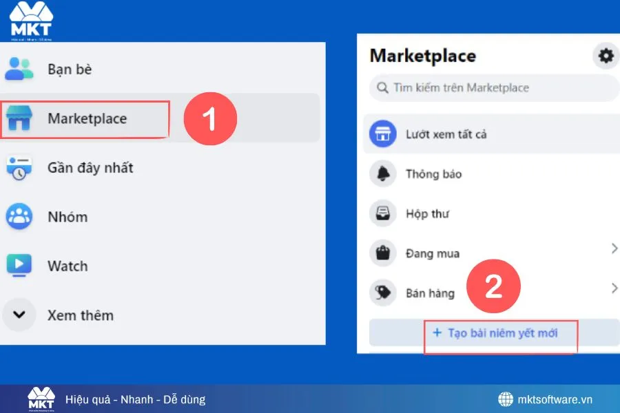 Các bước đăng bán hàng trên Facebook Marketplace