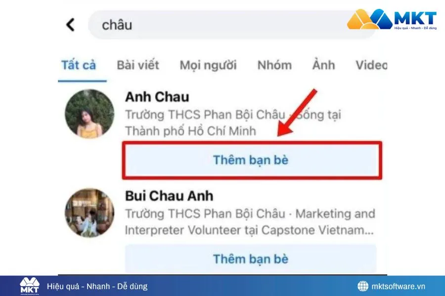 Cách kết bạn để bán hàng trên Facebook qua công cụ tìm kiếm