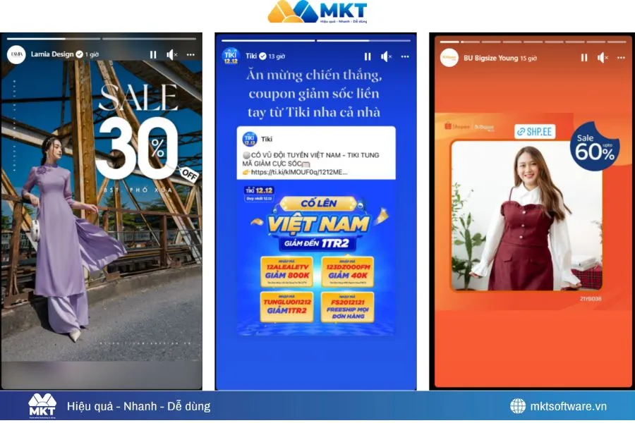 Không nên chèn link ở Story