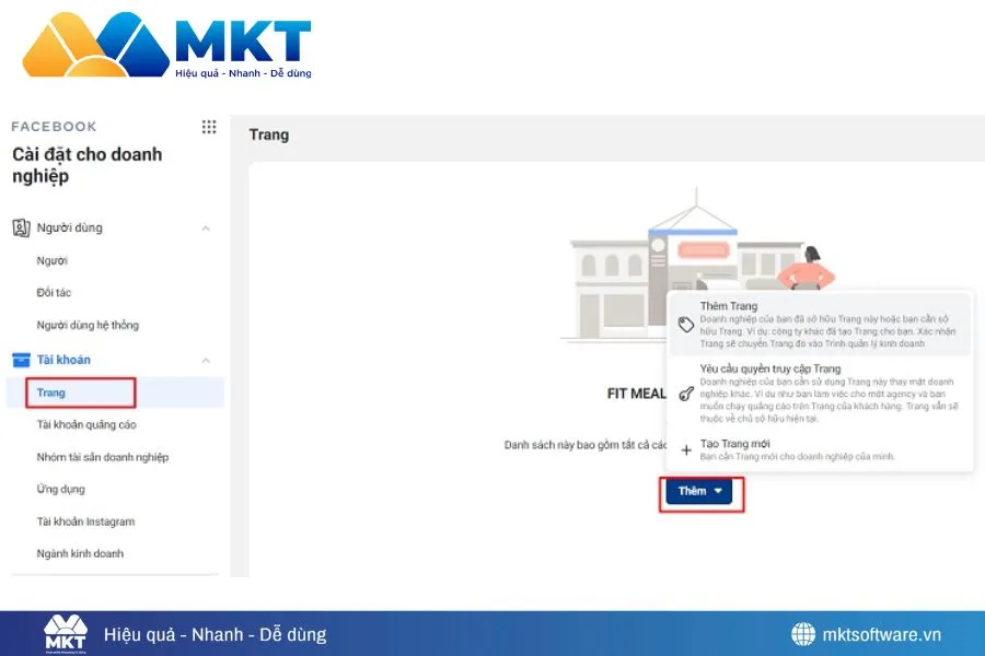 Truy cập Commerce Manager