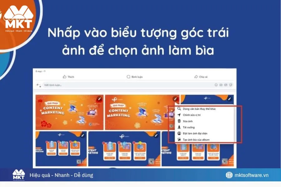 Chọn ảnh bìa phù hợp cho Album ảnh