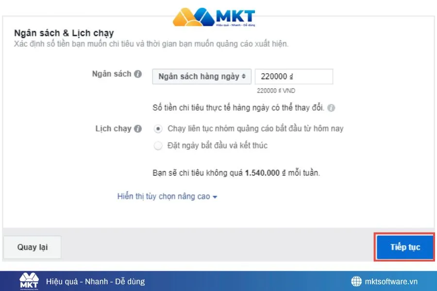 Thiết lập ngân sách