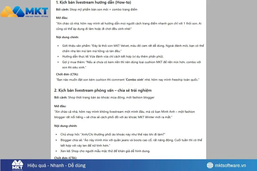 Xây dựng kịch bản Livestream chạm đến cảm xúc người xem