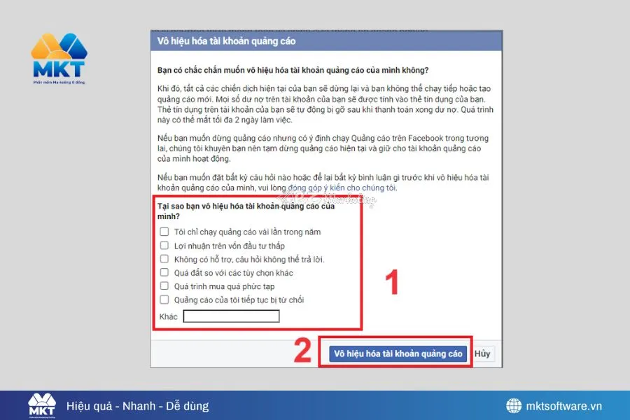 Cách xóa tài khoản quảng cáo Facebook nhanh gọn nhất