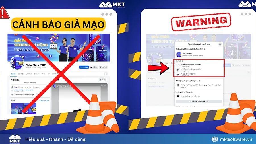 Cảnh Báo Khẩn: Xuất Hiện Fanpage Giả Mạo Phần Mềm MKT Lừa Đảo Khách Hàng