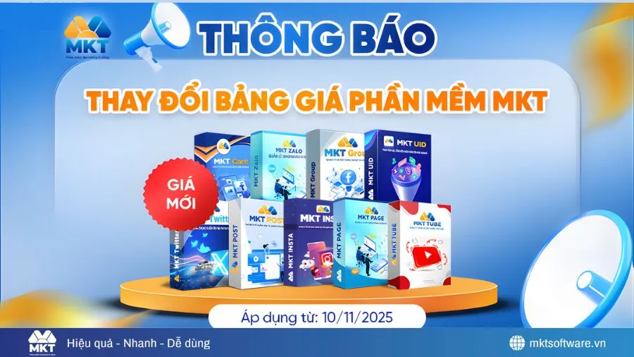 Thông Báo Cập Nhật Bảng Giá Phần Mềm MKT – Hiệu Lực Từ 10/11/2025