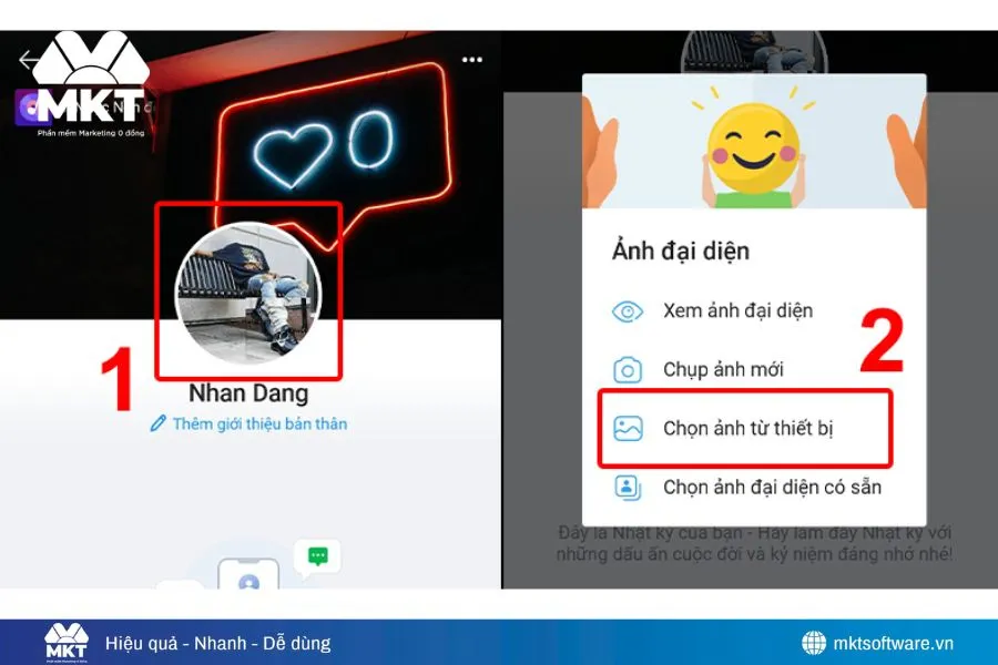 Cách ẩn like ảnh đại diện Zalo