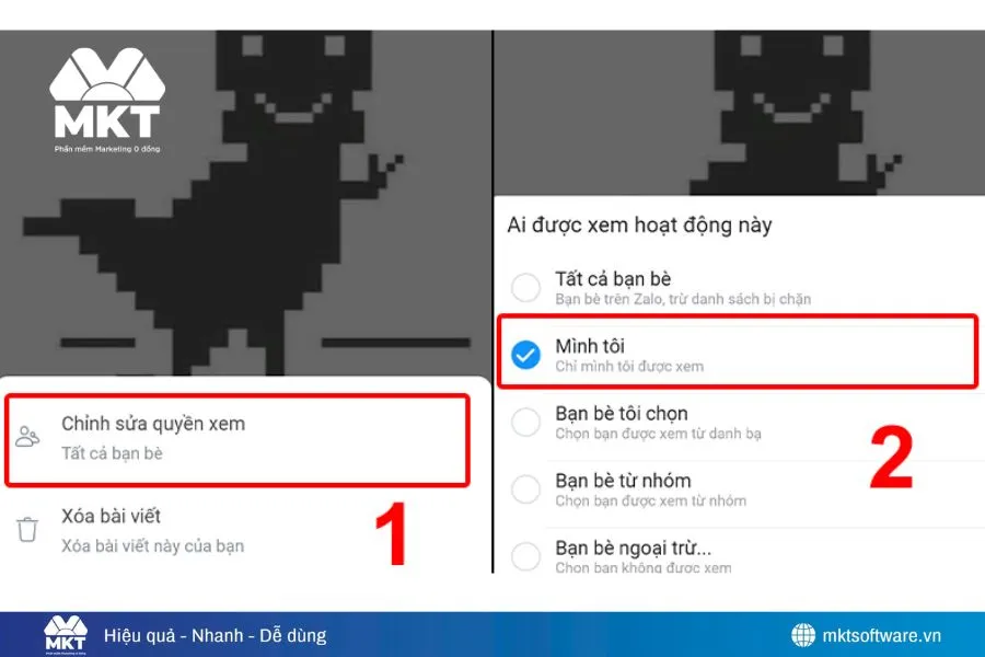 Cách ẩn like ảnh đại diện Zalo