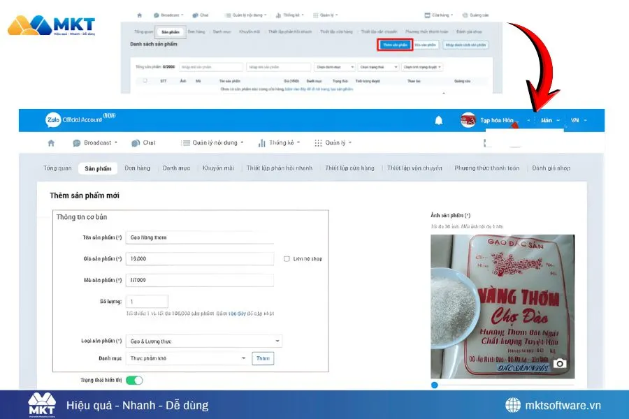Hình ảnh minh họa về bước đăng bài bán hàng trên Zalo Shop Hình ảnh minh họa về bước đăng bài bán hàng trên Zalo Shop