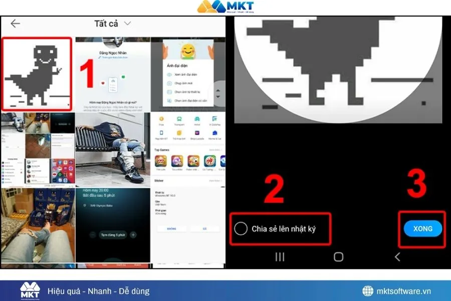 Chọn ảnh và bỏ dấu tích là hoàn thành