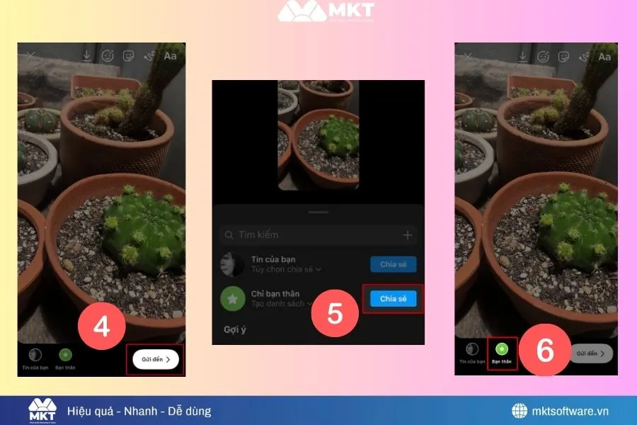 Chia sẻ Story đến danh sách bạn thân