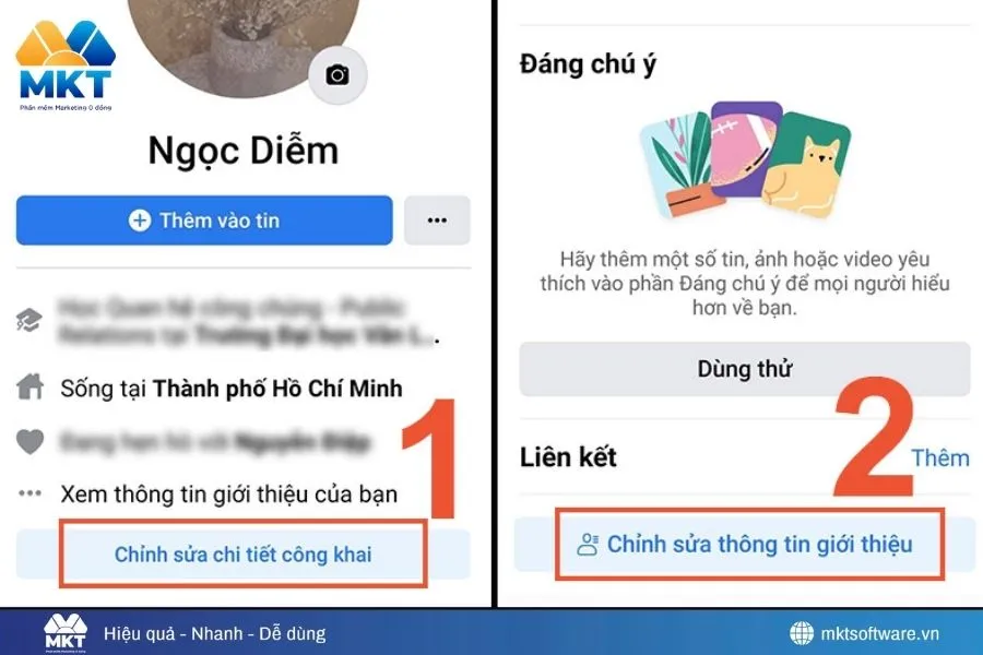 Cách thêm Instagram vào Facebook trên điện thoại