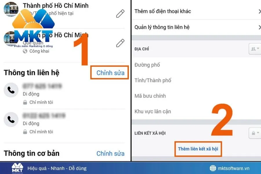 Cách thêm Instagram vào Facebook trên điện thoại