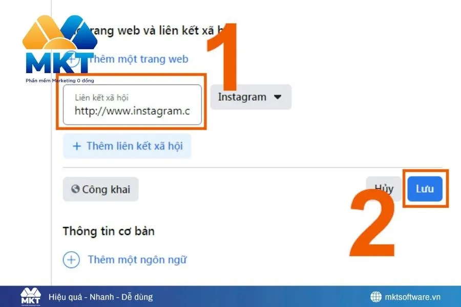 Cách thêm Instagram vào Facebook trên máy tính