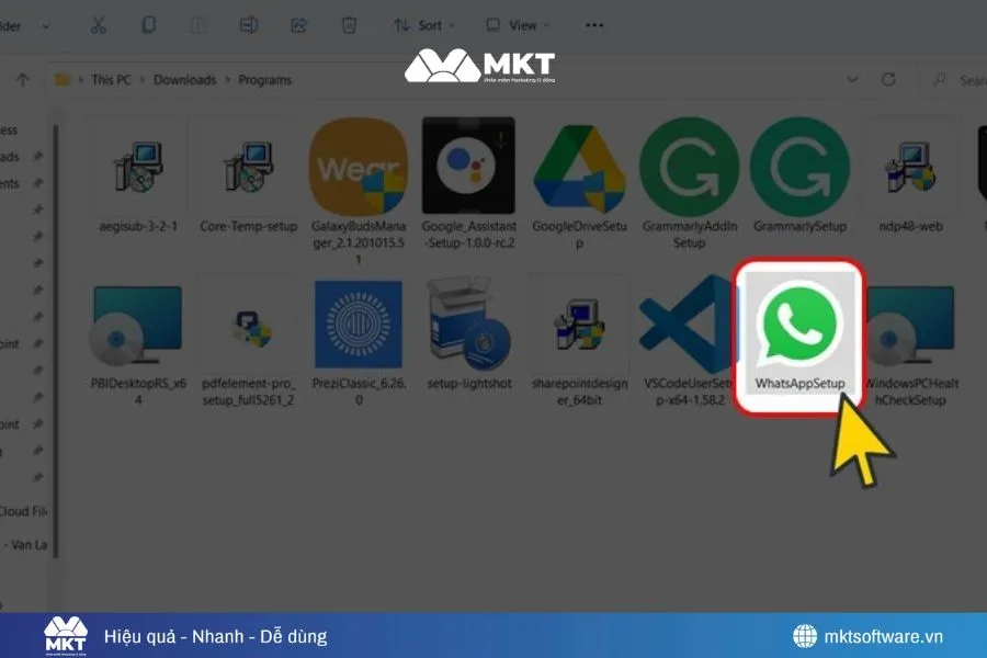 Truy cập thư mục đã tải xuống