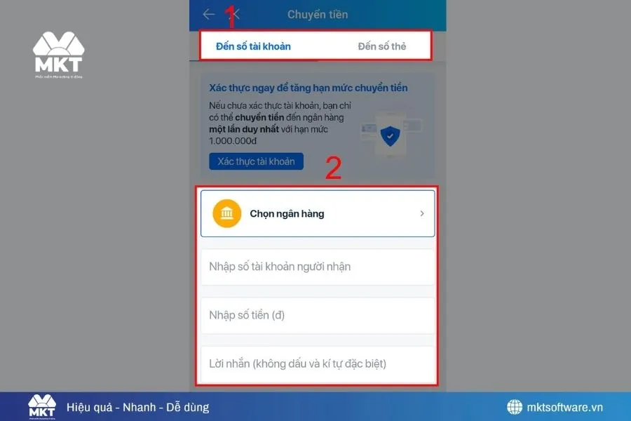 ZaloPay chuyển tiền ngân hàng