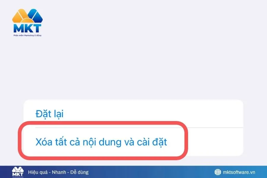 Khôi phục cài đặt gốc cho iPhone
