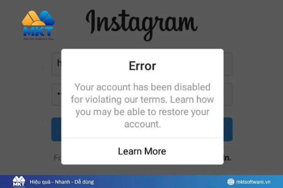 Lỗi không nhắn tin instagram được