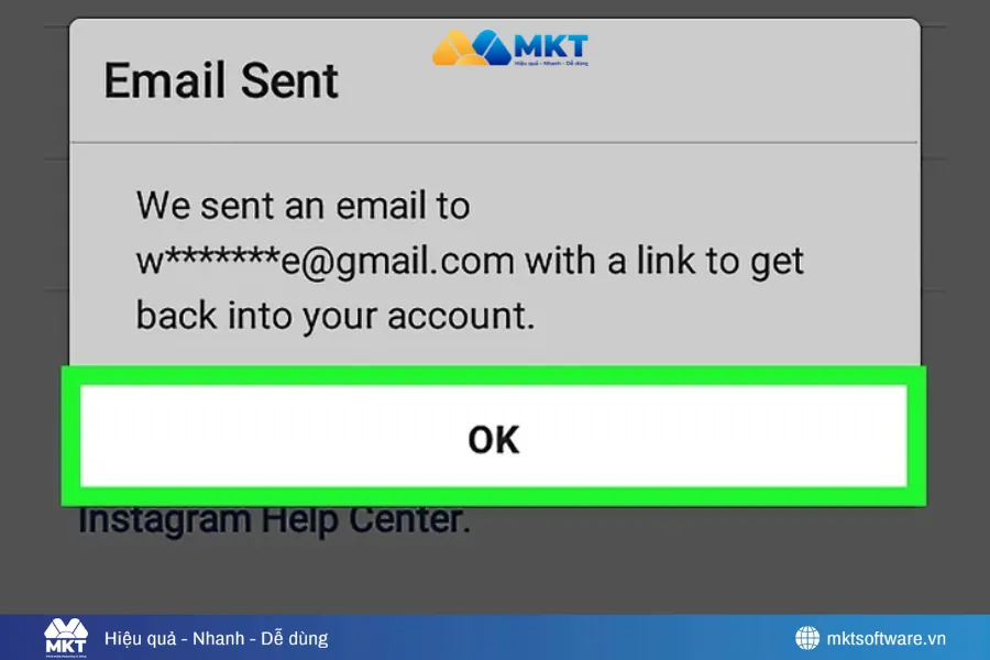 Chọn địa chỉ email bạn đăng ký