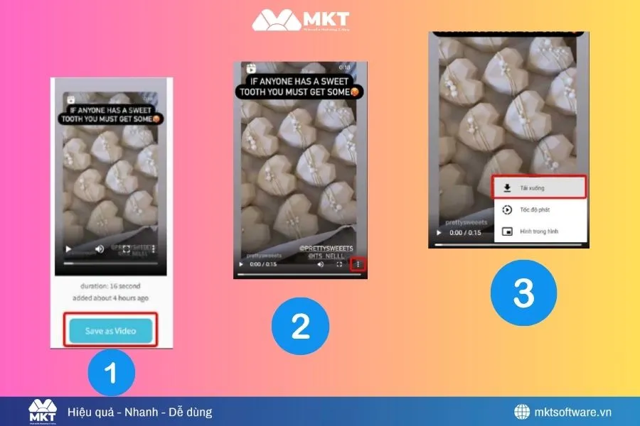 Nhấp chọn biểu tượng tải xuống để quá trình hoàn tất