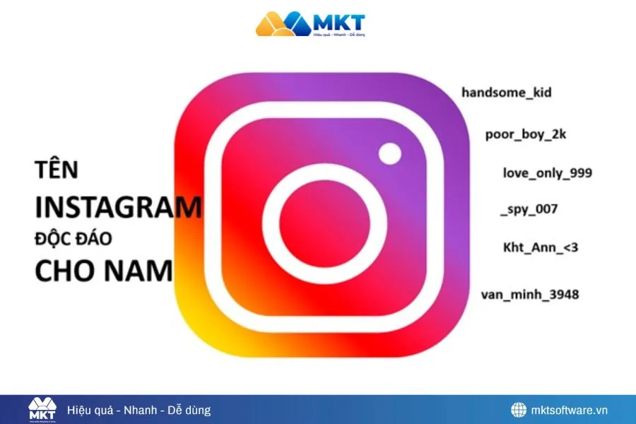 Tên Instagram hay cho nam