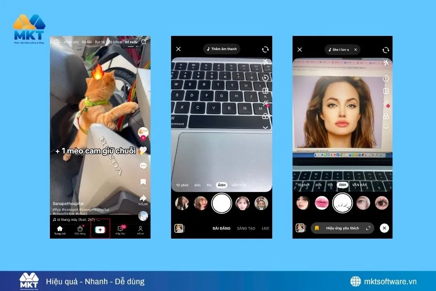 Chụp ảnh trực tiếp trên TikTok