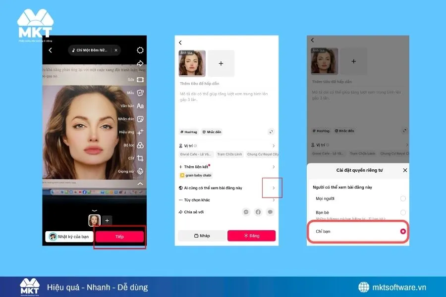 Chụp ảnh trực tiếp trên TikTok