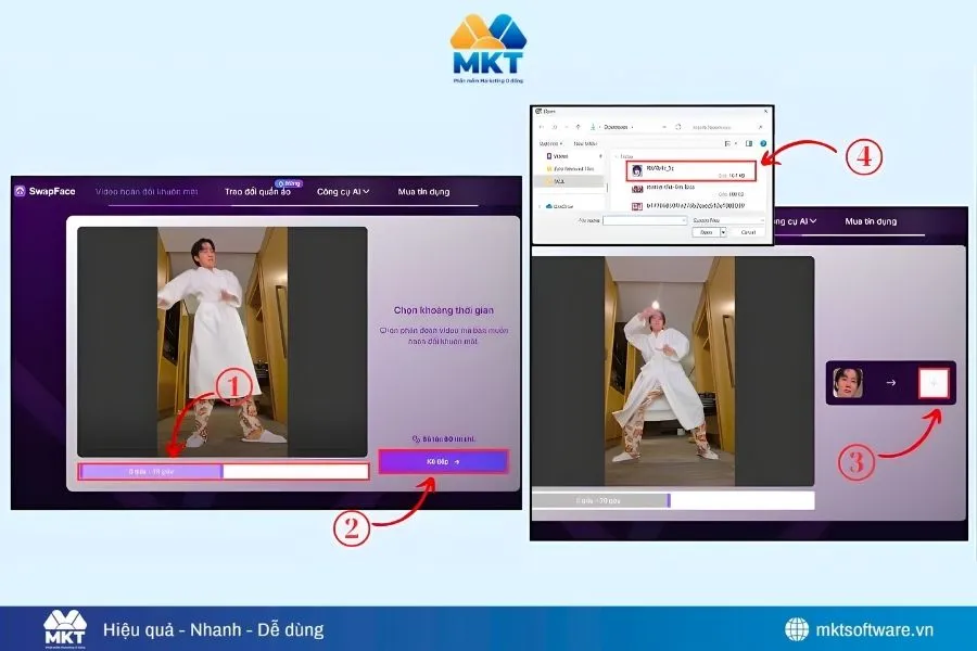 Cách ghép mặt vào video Tiktok bằng công cụ AI trên máy tính
