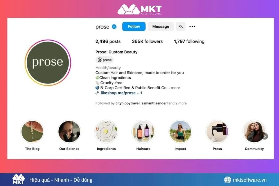 Hình ảnh minh họa về tối ưu hồ sơ cá nhân trên Instagram