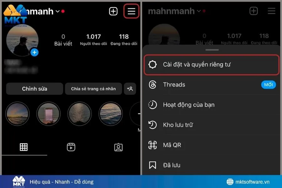 Cách khóa Instagram tạm thời bằng điện thoại iPhone